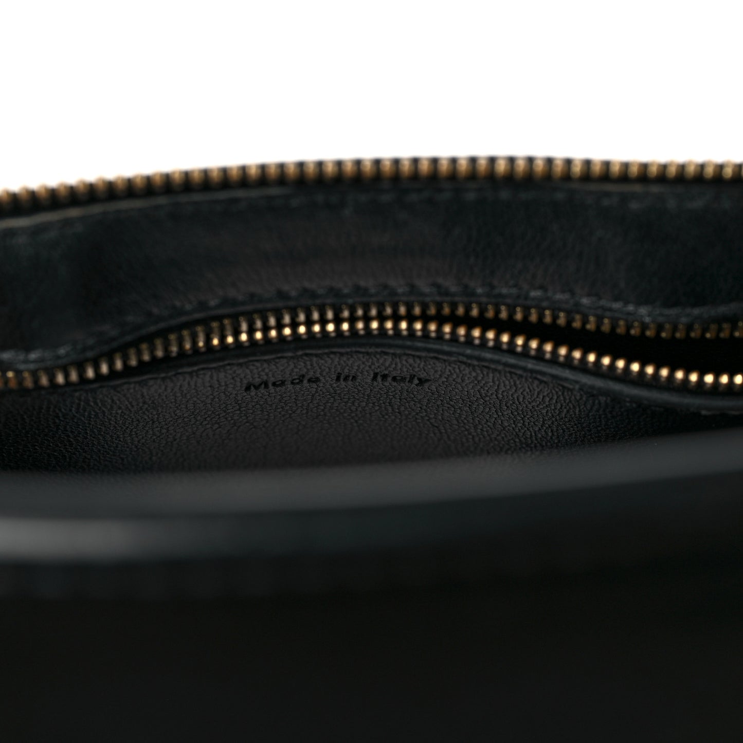 Smooth Calfskin Medium Bi-Color Edge Shoulder Bag Black Navy