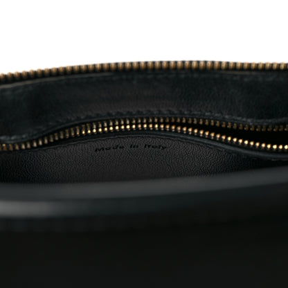 Celine Smooth Calfskin Medium Bi-Color Edge Shoulder Bag Black Navy 6 of 8