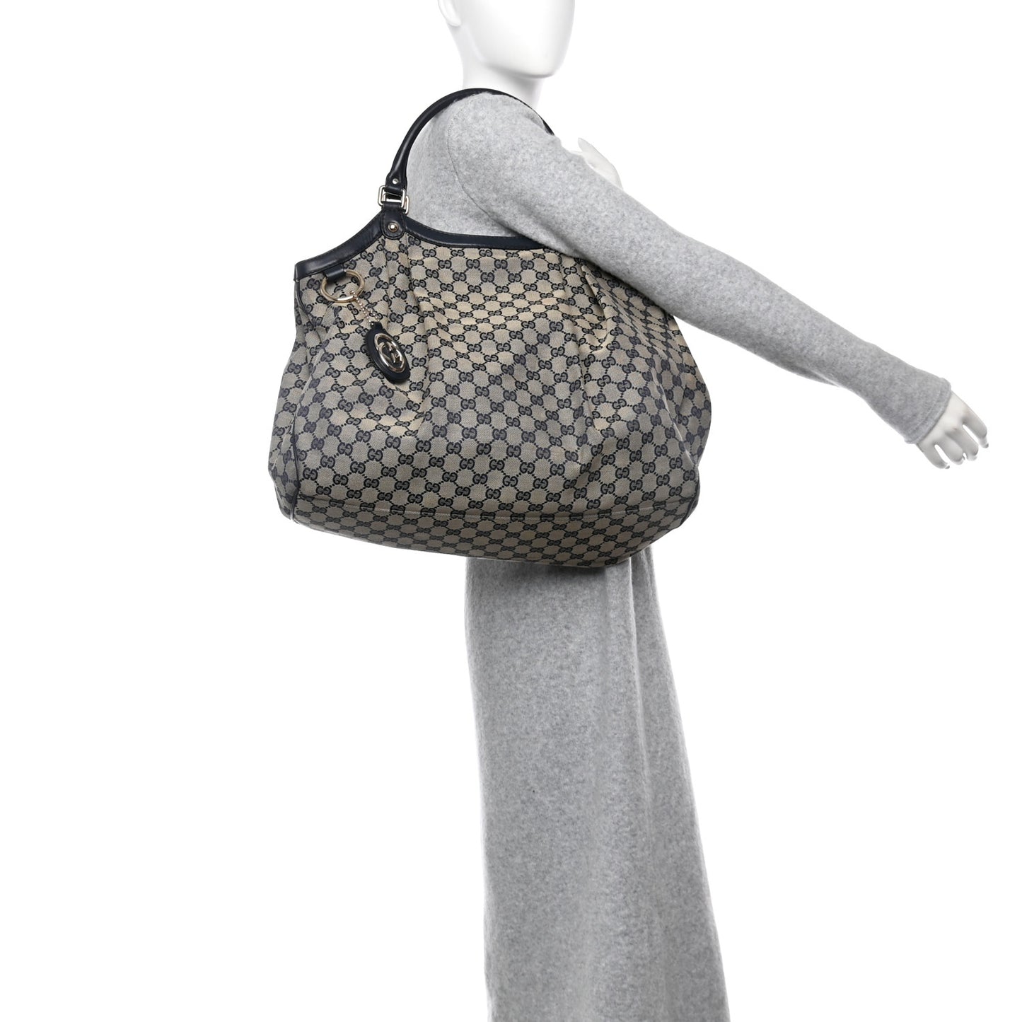 Monogram Calfskin Large Sukey Tote Navy