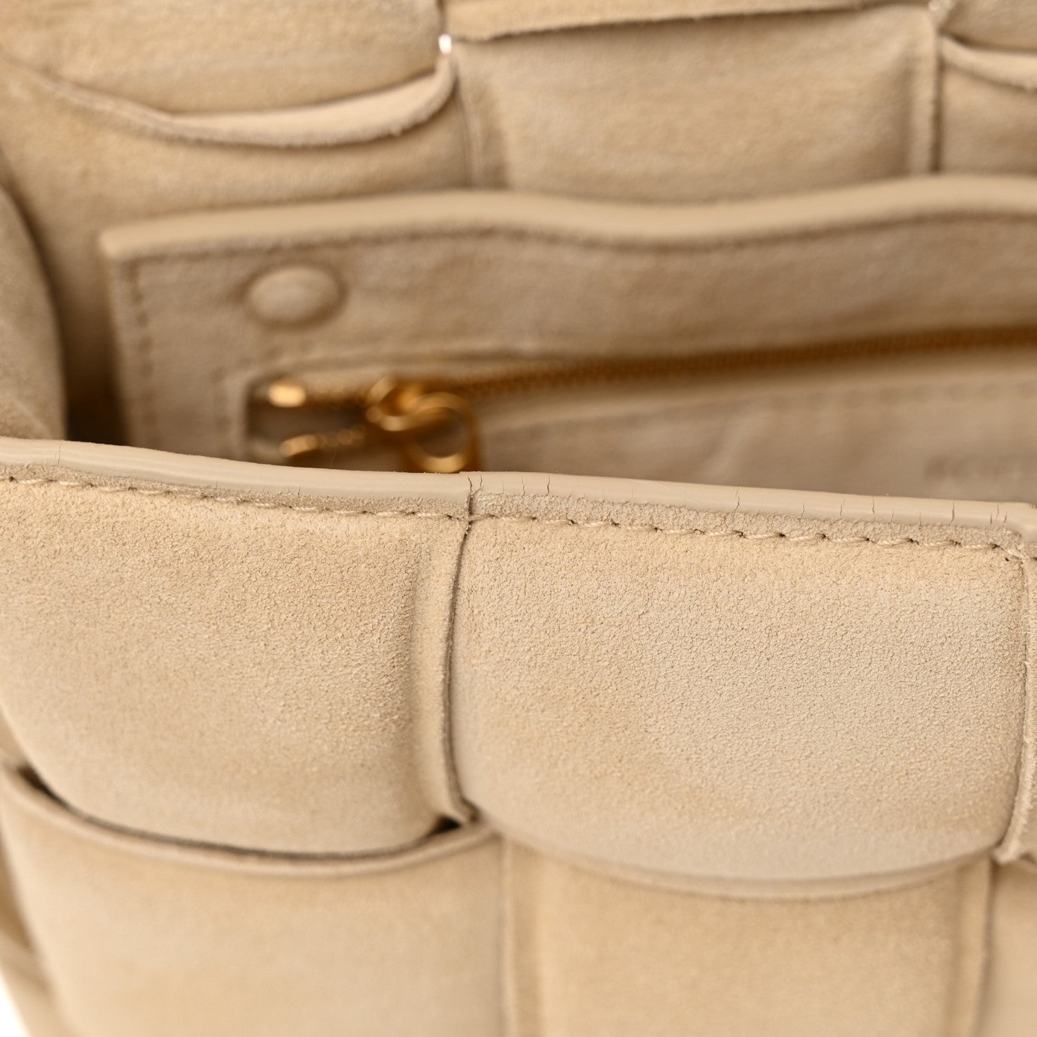 Bottega Veneta Suede Maxi Intrecciato Padded Chain Cassette Crossbody Bag Sand 15 of 16