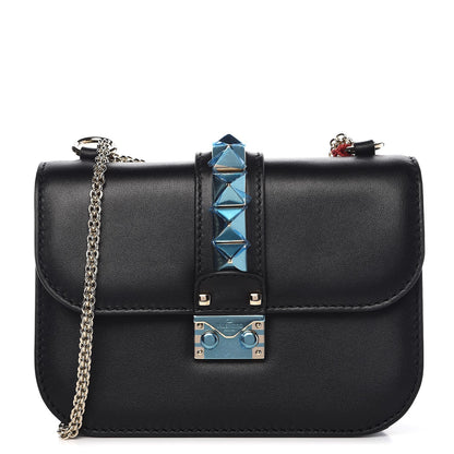 Valentino Garavani Vitello Small Glam Lock Rockstud Flap Black 1 of 6