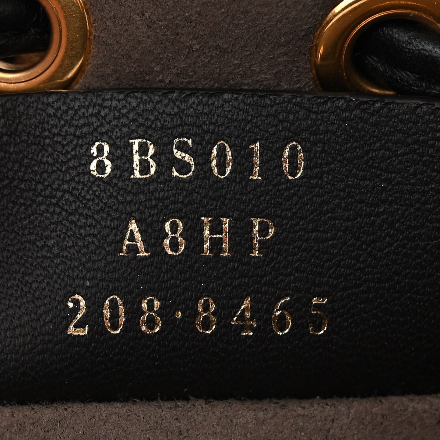 Shearling Vitello Dolce F is Fendi Macro FF 1974 Mini Mon Tresor Bucket Bag Tobacco Black