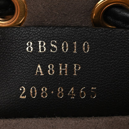 Fendi Shearling Vitello Dolce F is Fendi Macro FF 1974 Mini Mon Tresor Bucket Bag Tobacco Black 7 of 10