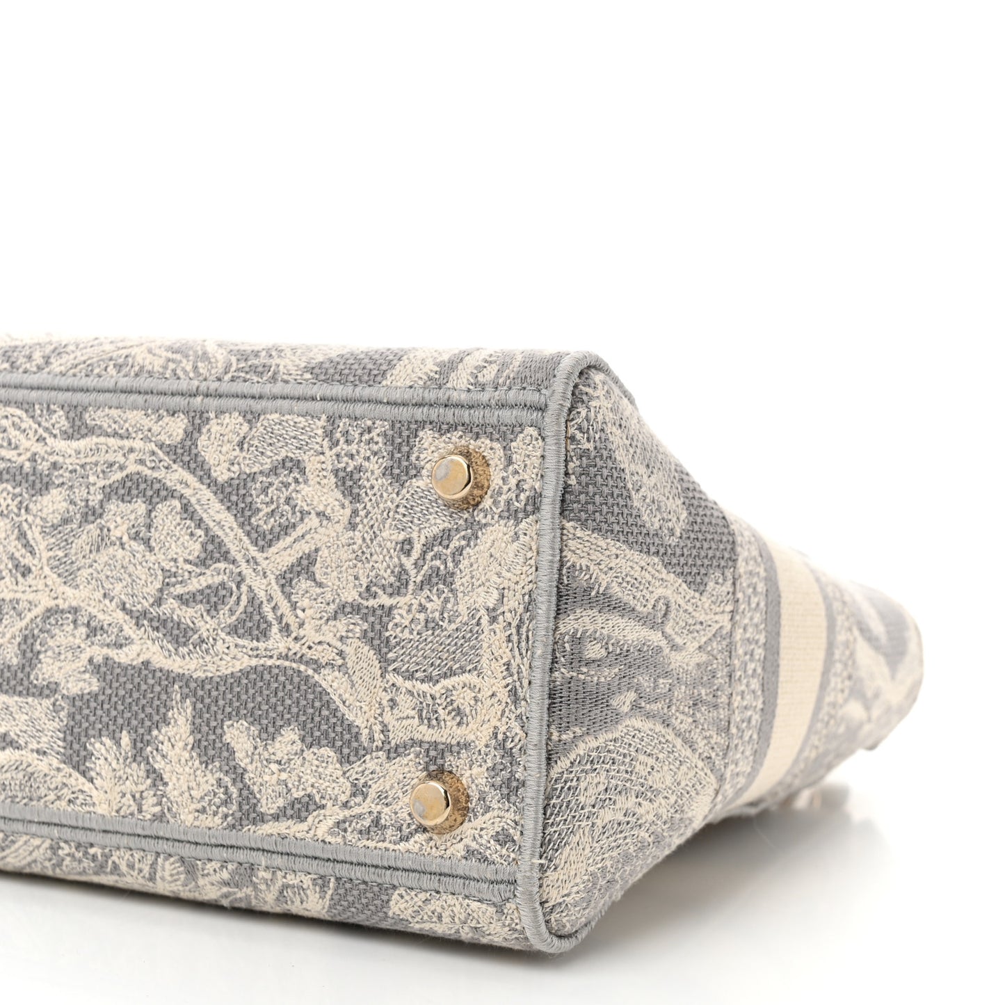 Canvas Toile De Jouy Reverse Embroidered Medium Lady D-Lite Gray