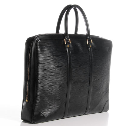Louis Vuitton Epi Porte-Documents Voyage Briefcase Black 3 of 7