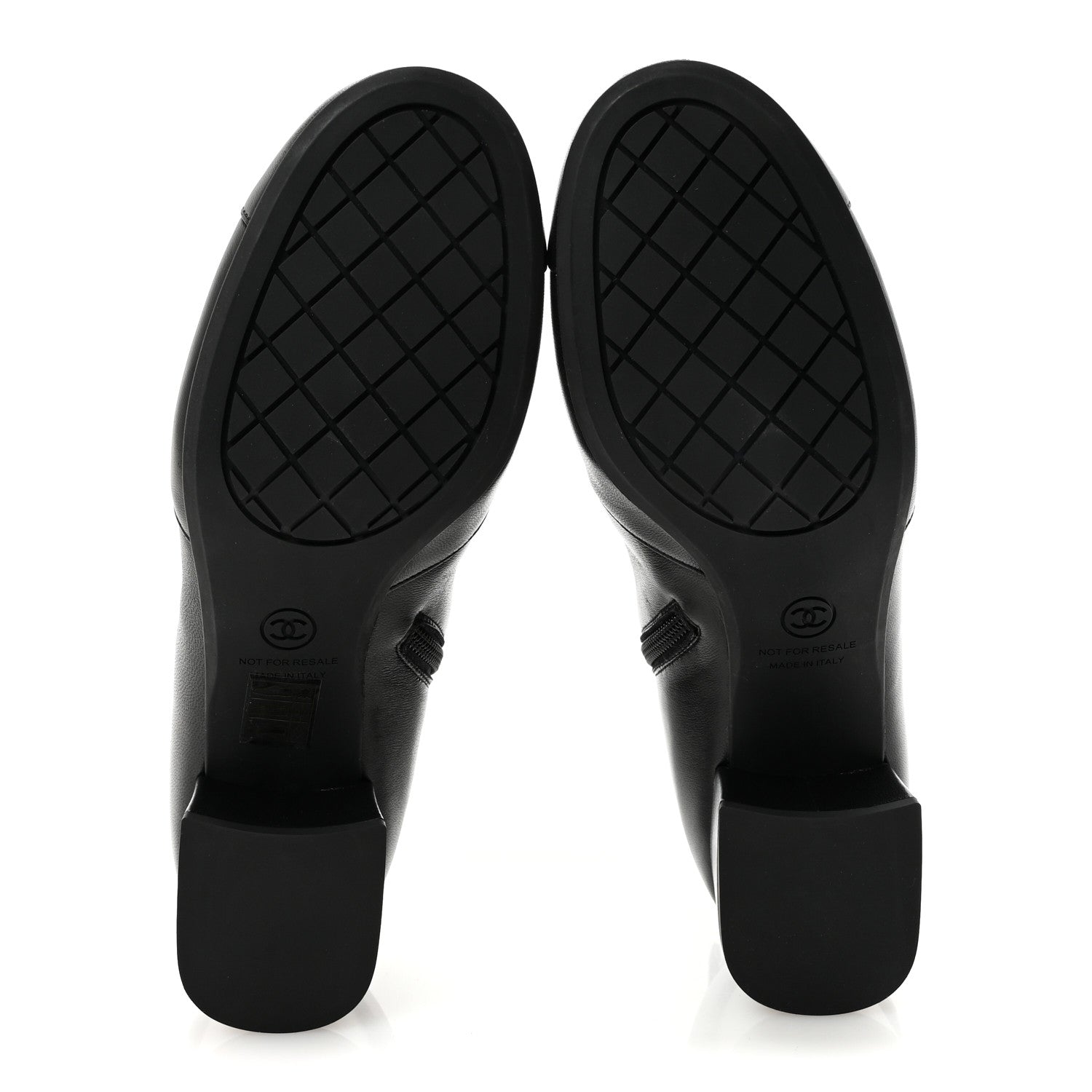 Chanel Stretch Lambskin Cap Toe CC Short Boots 40 Black 6 of 9