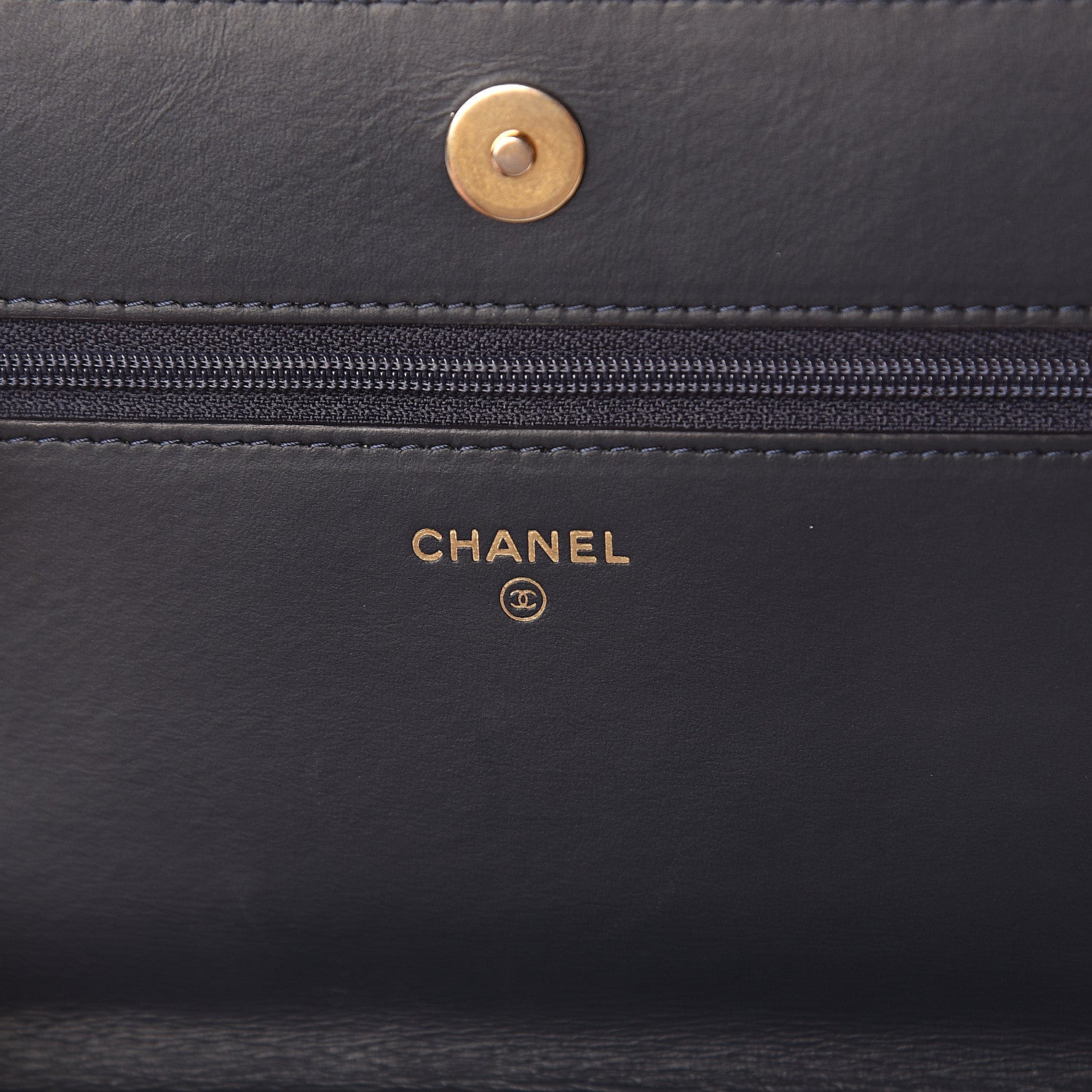 Chanel Caviar Quilted Boy Wallet On Chain WOC Navy 5 of 7