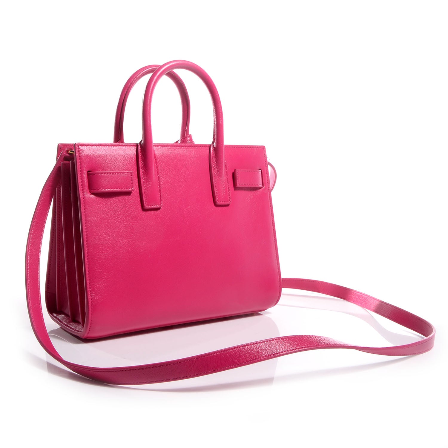 Saint Laurent Calfskin Nano Sac De Jour Lipstick Fuchsia 3 of 7