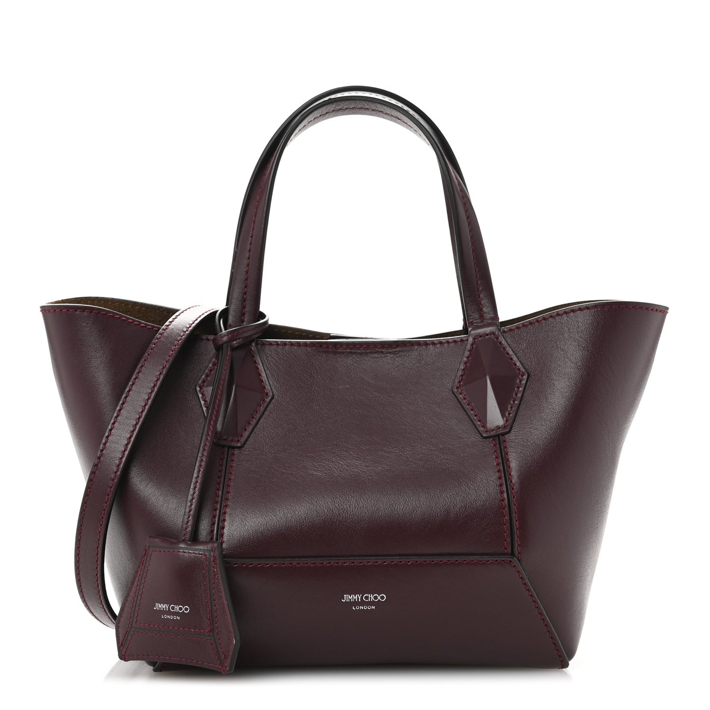 Calfskin Diamond Tote   Granet