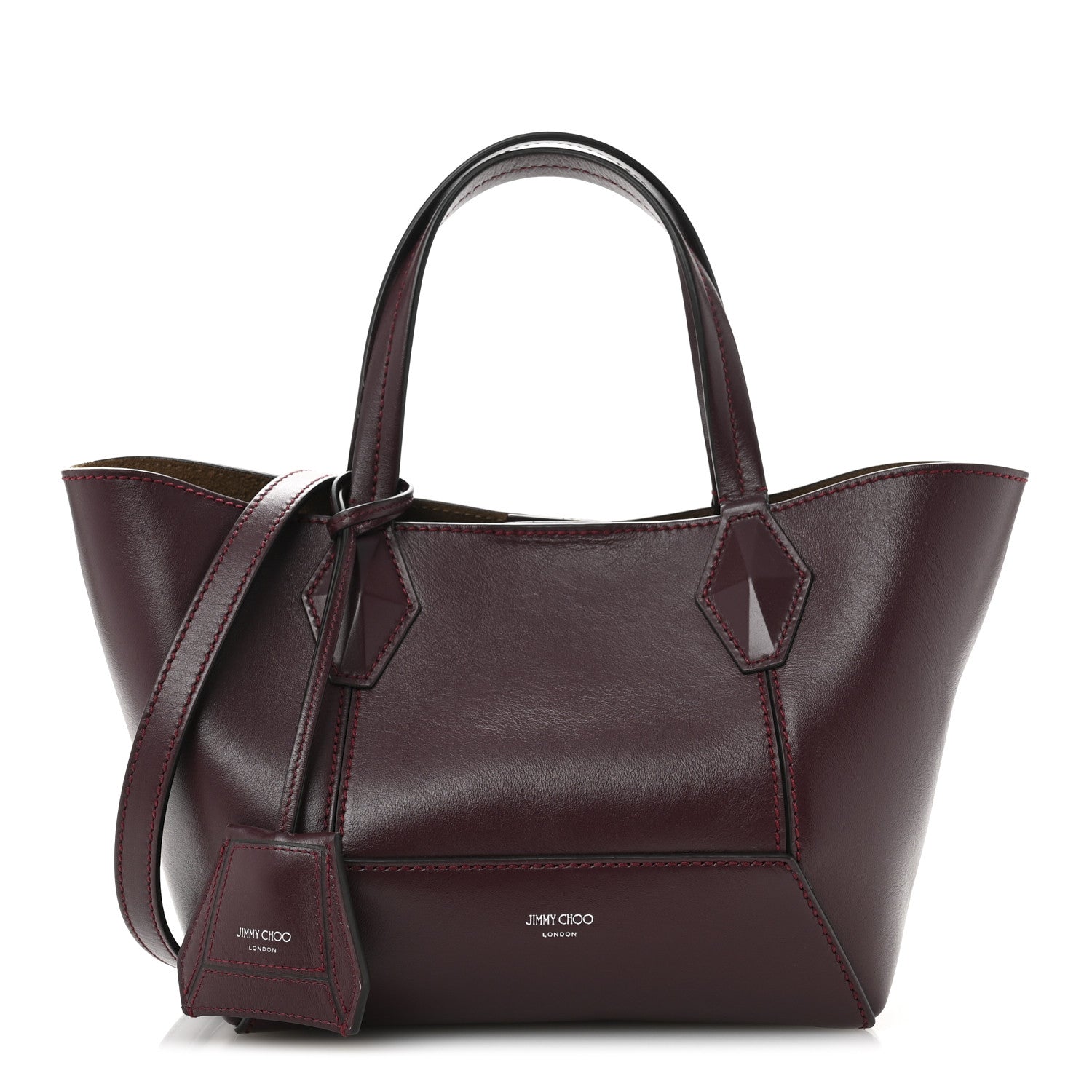Jimmy Choo Calfskin Diamond Tote   Granet 1 of 11