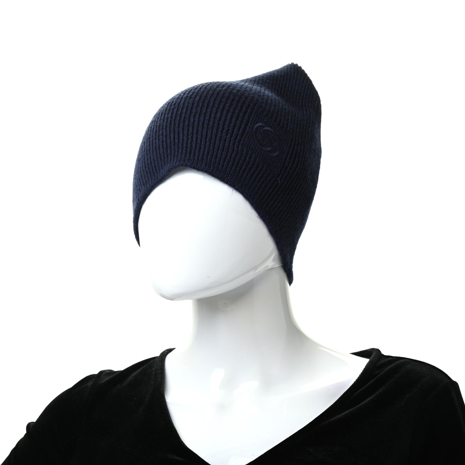 Gucci Wool Tricot Interlocking G Simple GG Beanie Hat M Midnight Blue 2 of 5