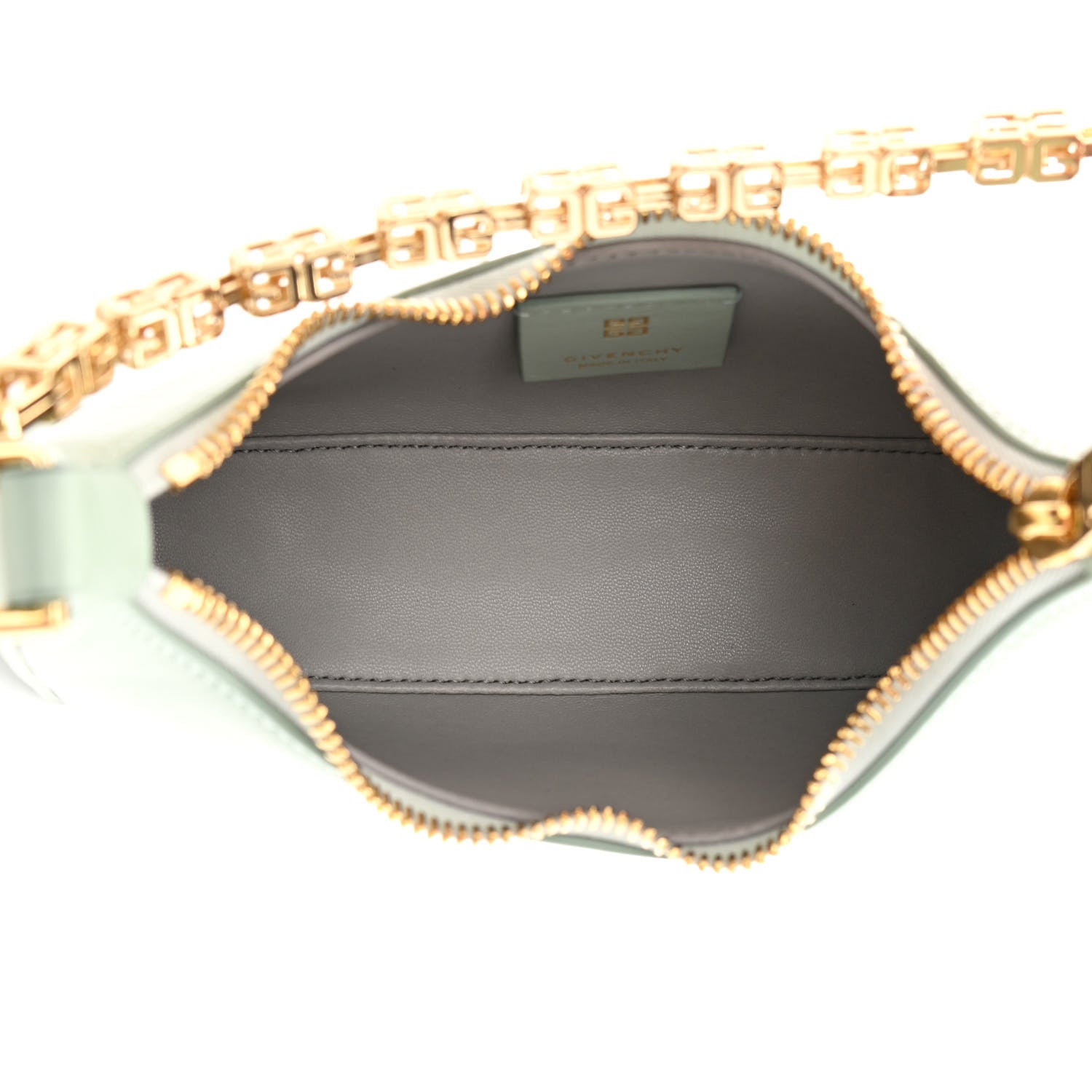 Givenchy Smooth Calfskin Mini Moon Cut Out Shoulder Bag Celadon 5 of 11
