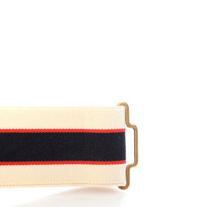 Gucci Jacquard Crystal Stripe Double G Belt 95 38 White 5 of 5