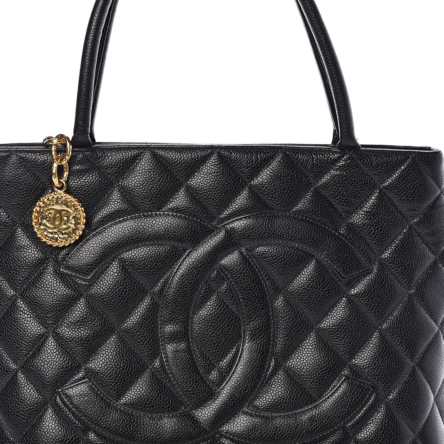 Chanel Caviar Quilted Medallion Tote Black 11 of 13