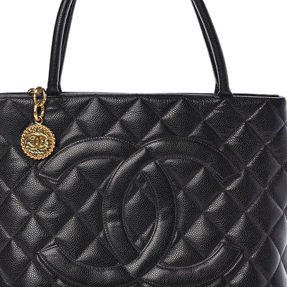 Chanel Caviar Quilted Medallion Tote Black 11 of 13