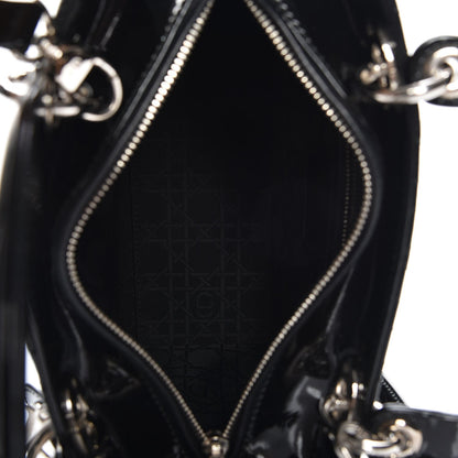 Christian Dior Patent Cannage Medium Lady Dior Black 6 of 8