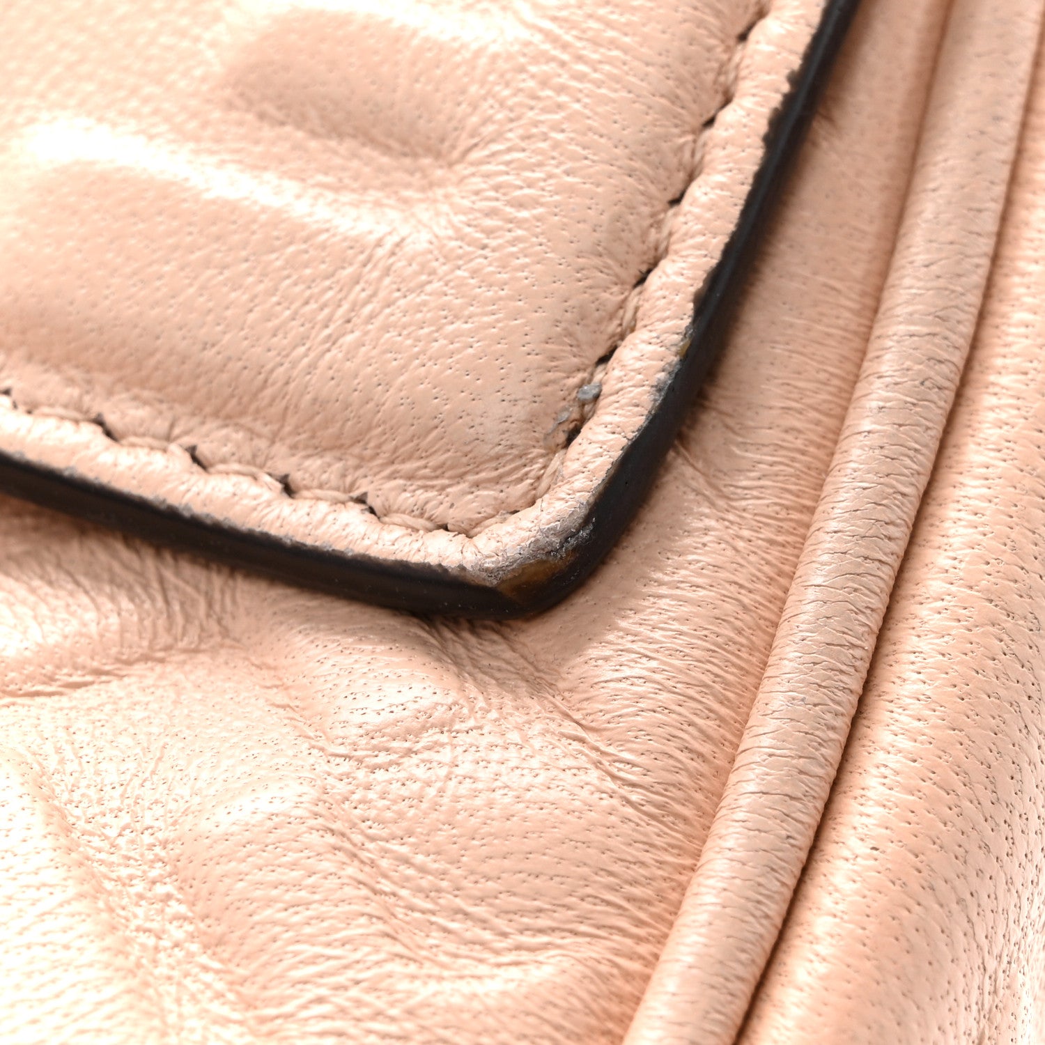 Fendi Nappa Small FF Embossed Midi Chain Baguette Light Rose 15 of 16