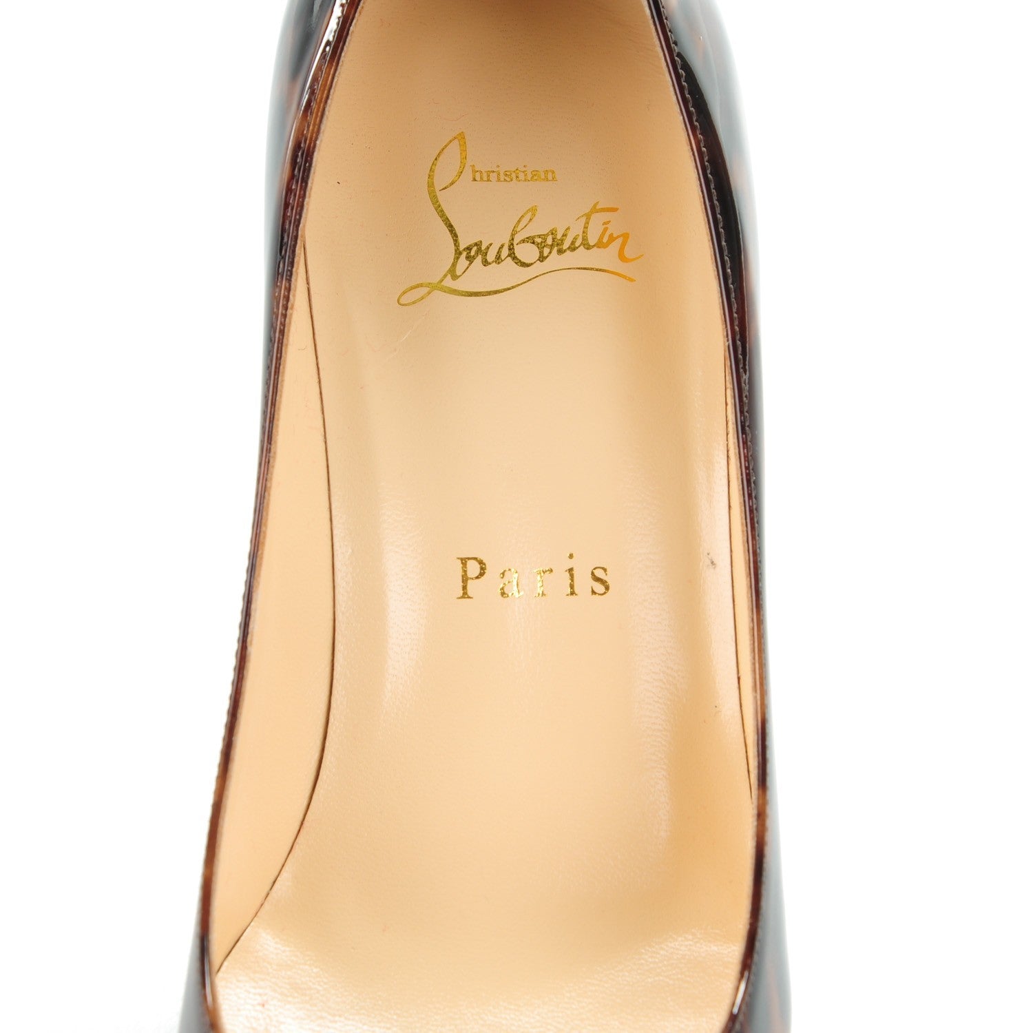 Louis Vuitton CHRISTIAN LOUBOUTIN Patent Tartaruga Decollete 554 70 Pumps 36 Testa Di Moro 7 of 8