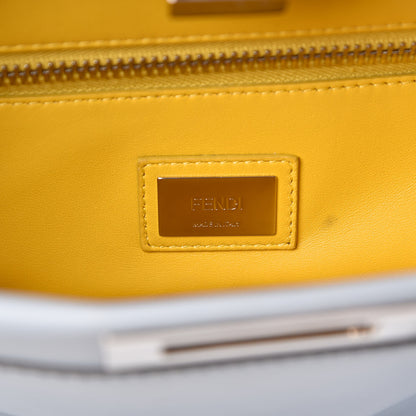 Fendi Vitello Morgan Shiny Nappa Medium Peekaboo Iconic Satchel Polvere Sunflower 7 of 8