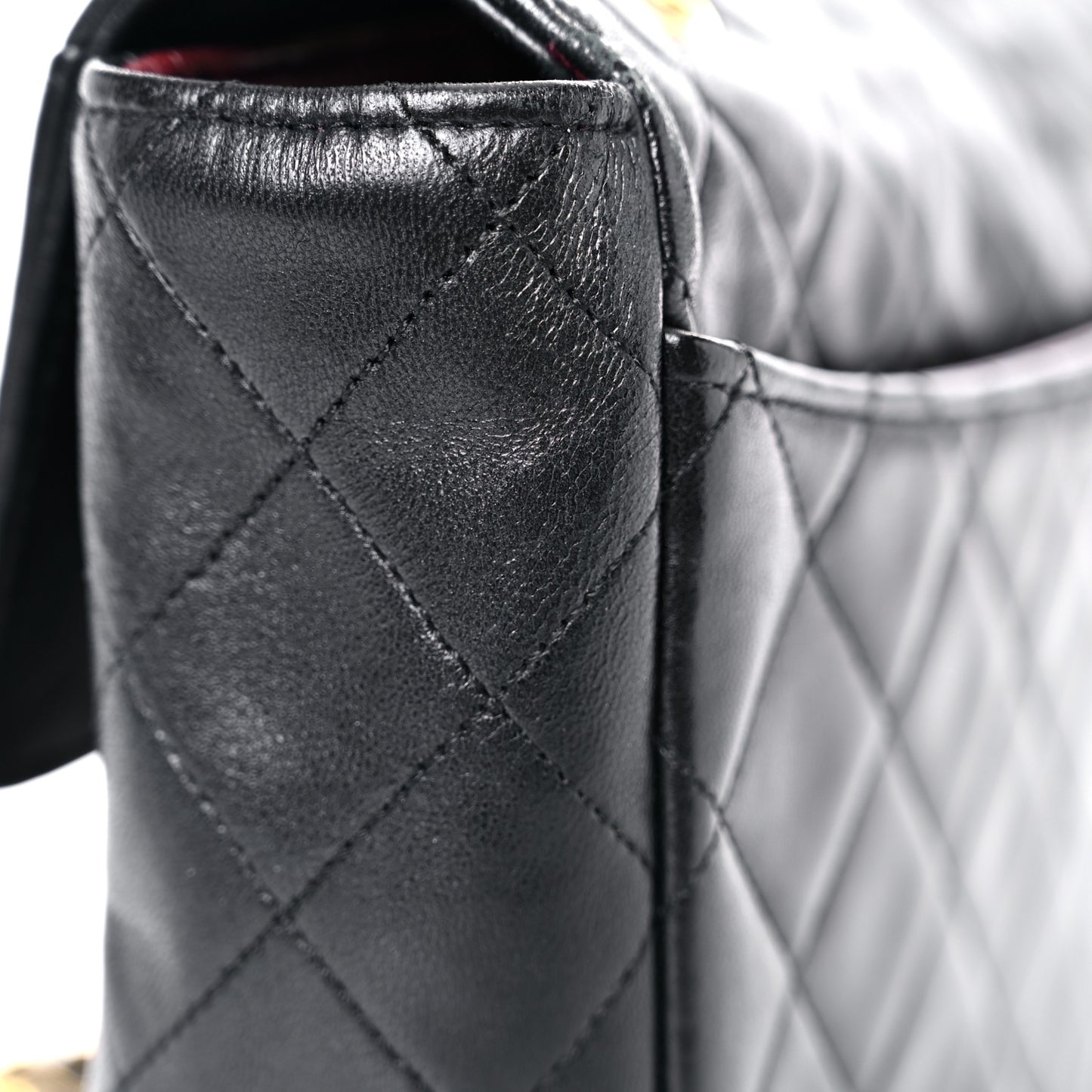 Lambskin Quilted Medium Single Flap Black