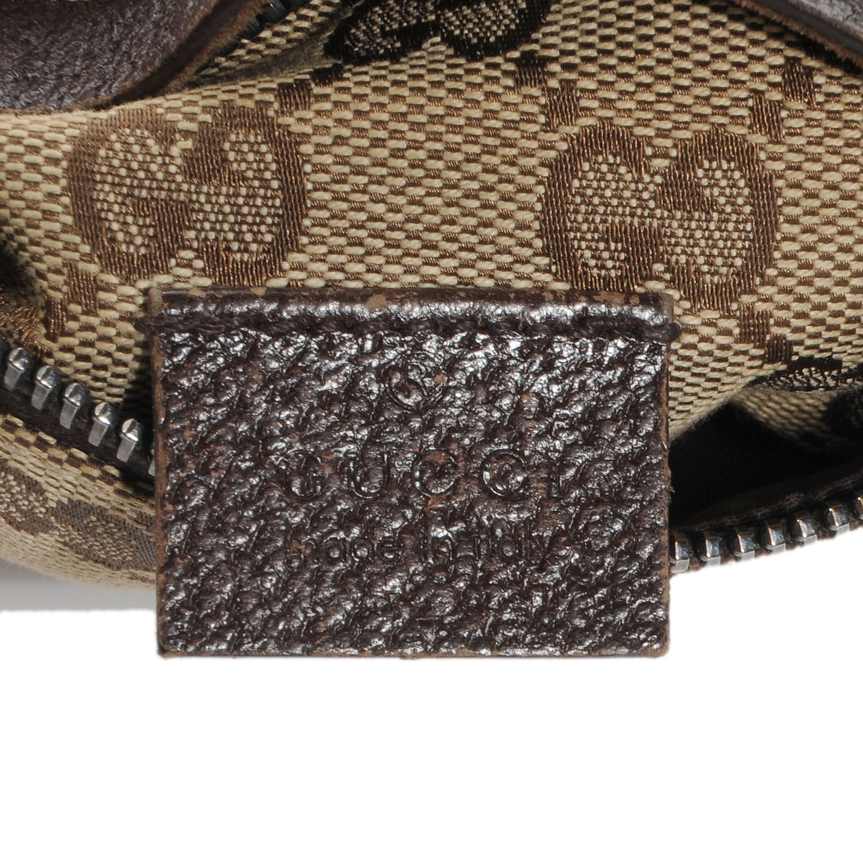 Gucci GG Monogram Web Double Pocket Belt Bag Dark Brown 6 of 7