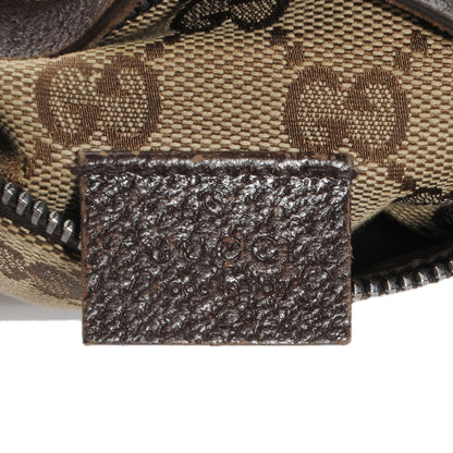 Gucci GG Monogram Web Double Pocket Belt Bag Dark Brown 6 of 7