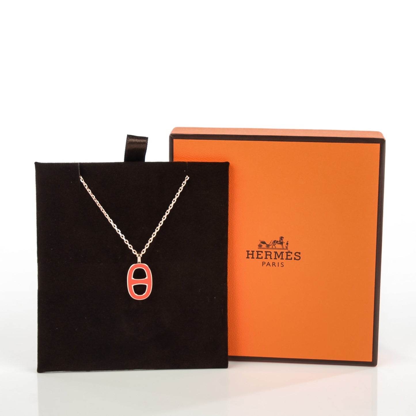 Lacquered Iliade Necklace Dark Orange