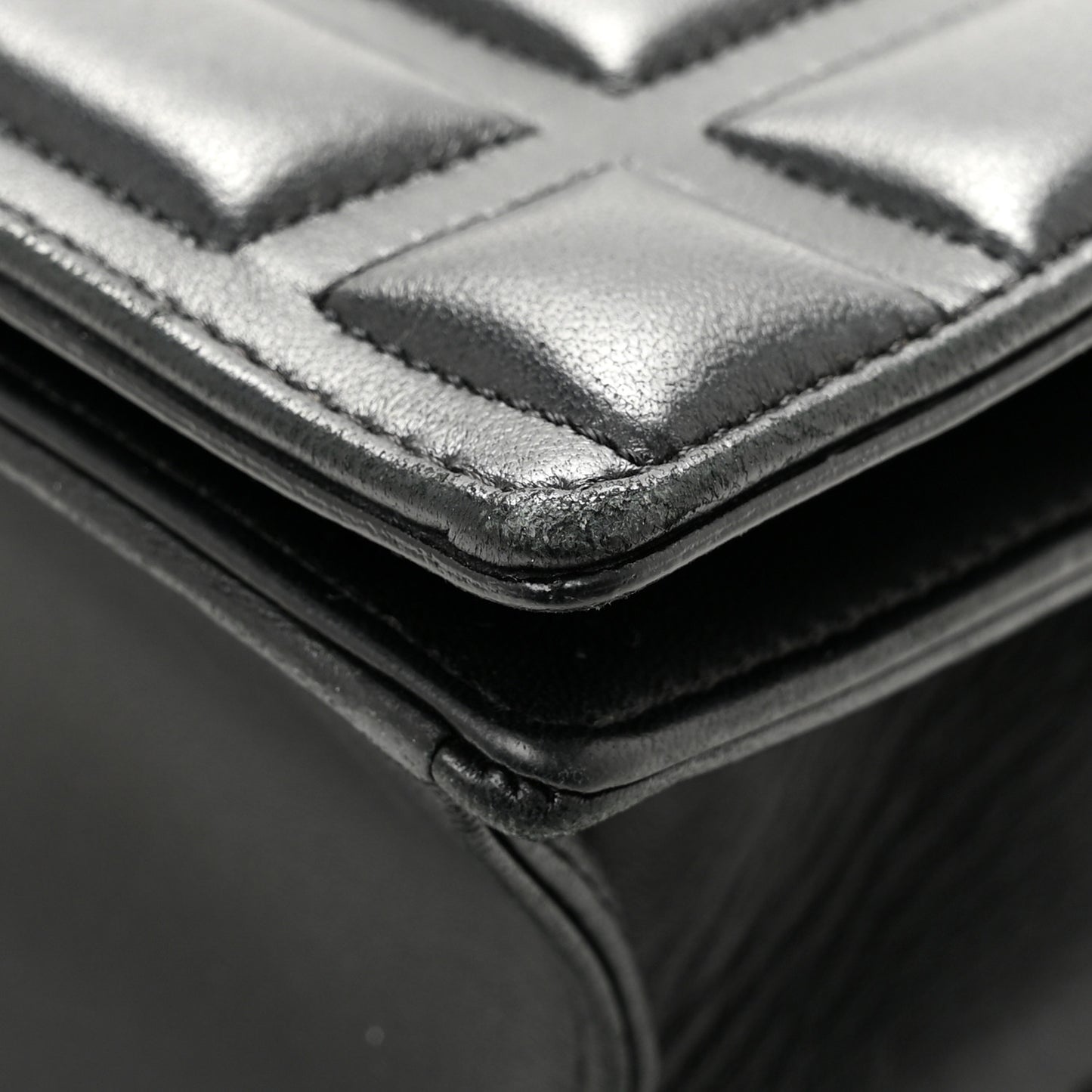 Calfskin Small Diorama Flap Bag Black
