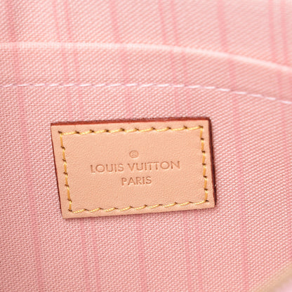 Louis Vuitton Damier Azur Neverfull MM GM Pochette Rose Ballerine 6 of 10