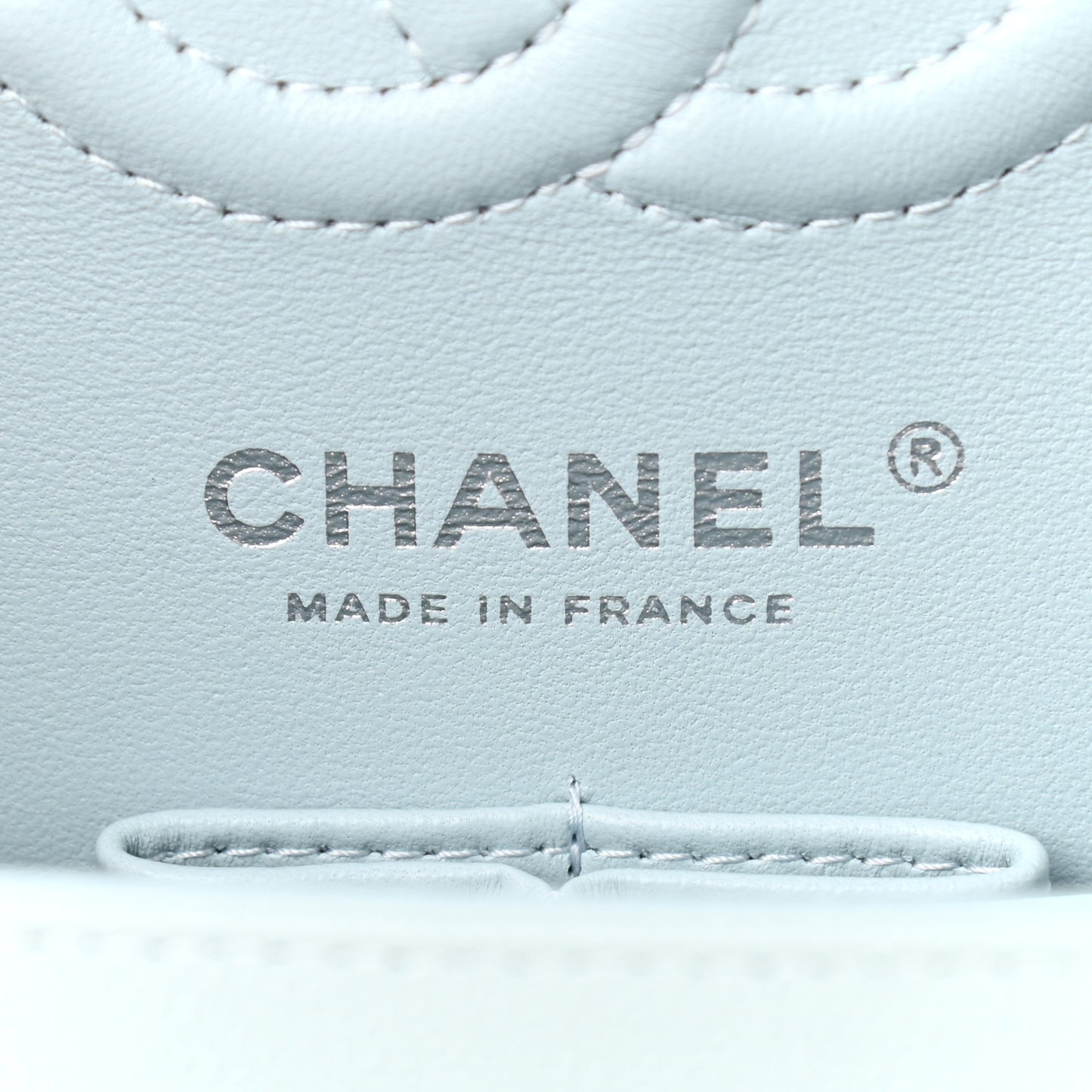 Caviar Quilted Small Double Flap Light Blue