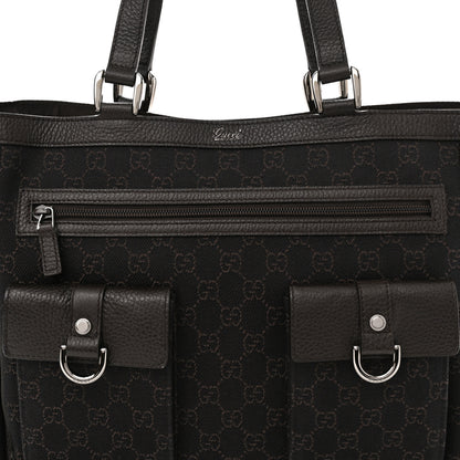 Gucci Monogram Abbey D Ring Tote Black 8 of 10