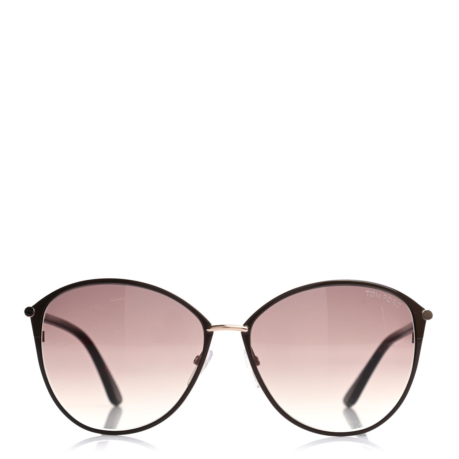 Tom Ford Penelope Vintage Round Sunglasses TF320 Brown 2 of 7