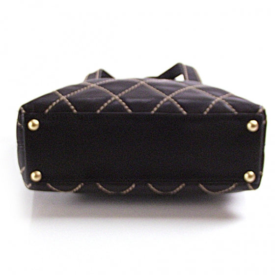 Chanel Leathter Quilted Surpique Tote Black 5 of 11