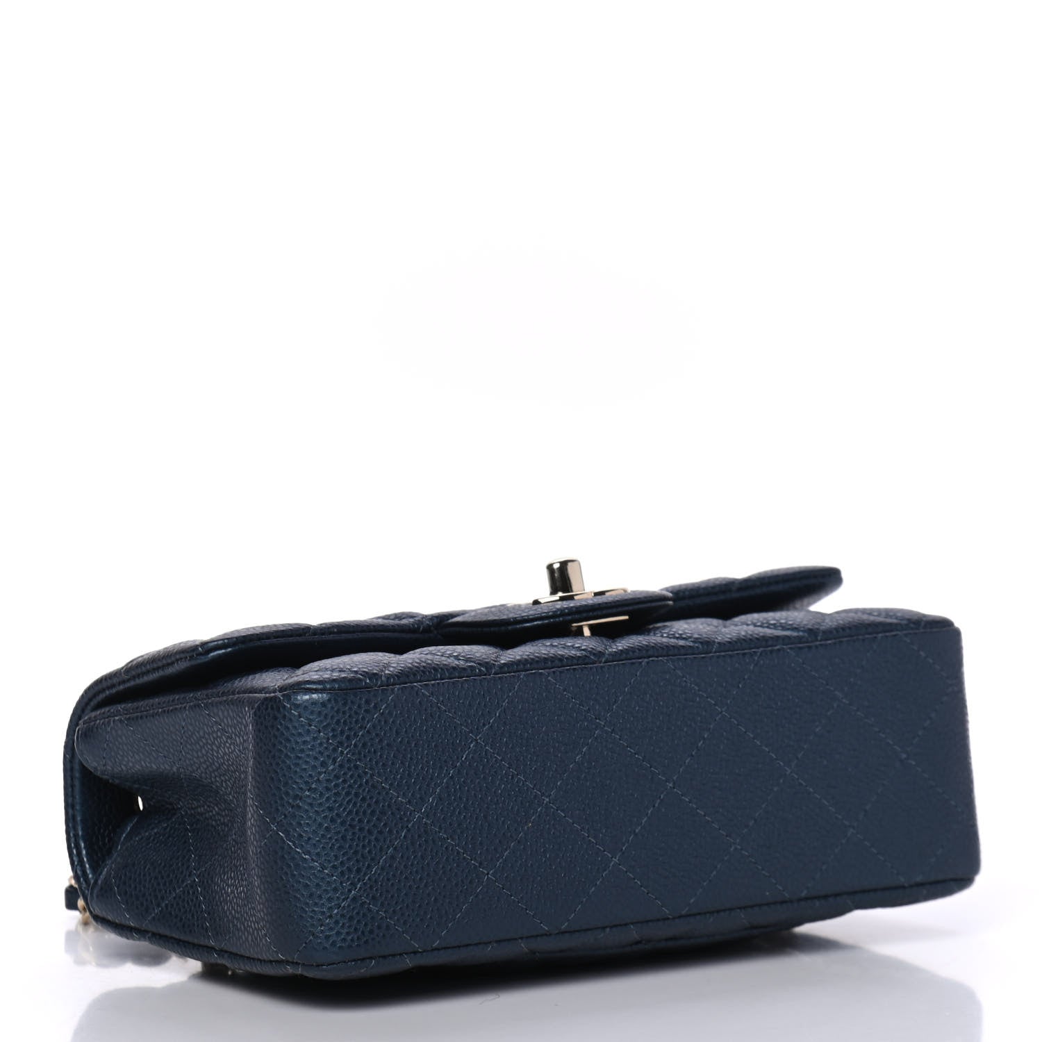 Chanel Iridescent Caviar Quilted Mini Rectangular Flap Dark Blue 3 of 4