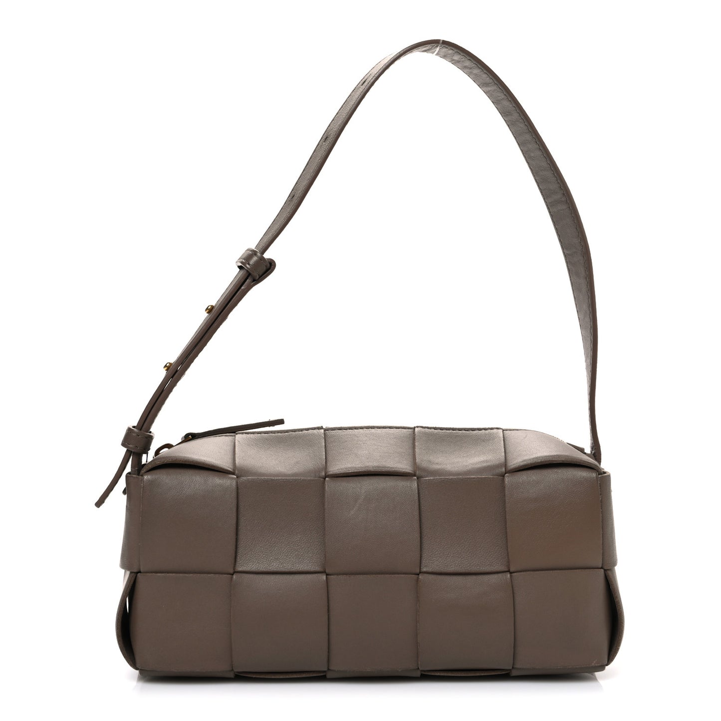 Lambskin Maxi Intrecciato Small Brick Cassette Bag Light Brown