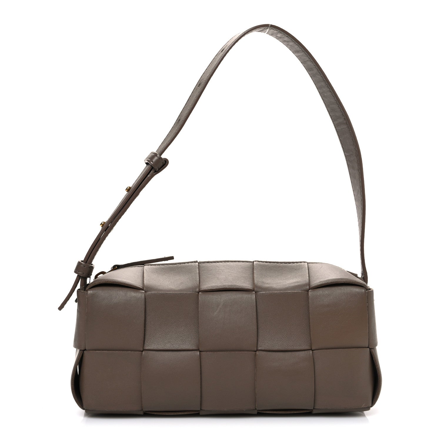 Bottega Veneta Lambskin Maxi Intrecciato Small Brick Cassette Bag Light Brown 1 of 10