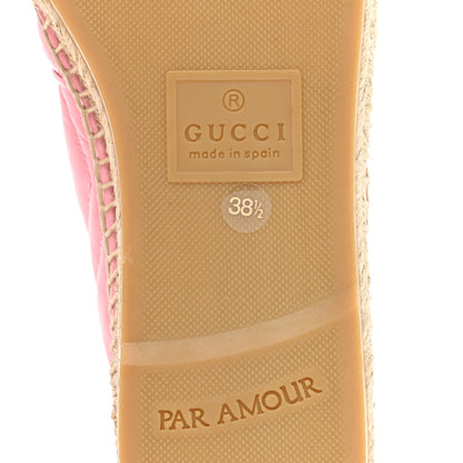 Gucci Nappa Matelasse GG Marmont Espadrilles 38.5 Wild Rose 6 of 9