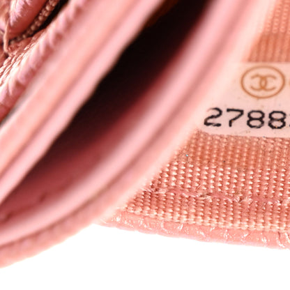 Chanel Iridescent Caviar Quilted Card Holder Rose Pink 8 of 9