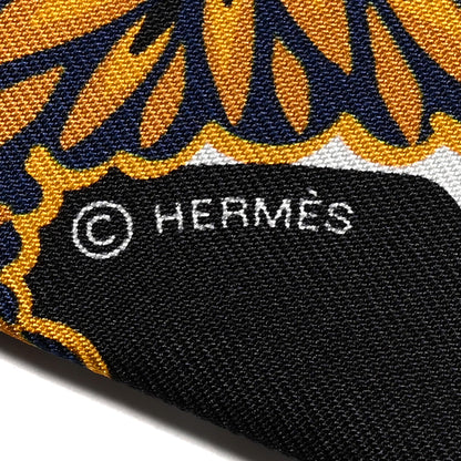 Hermes Silk The Three Graces Twilly Black Gold Taupe 4 of 4