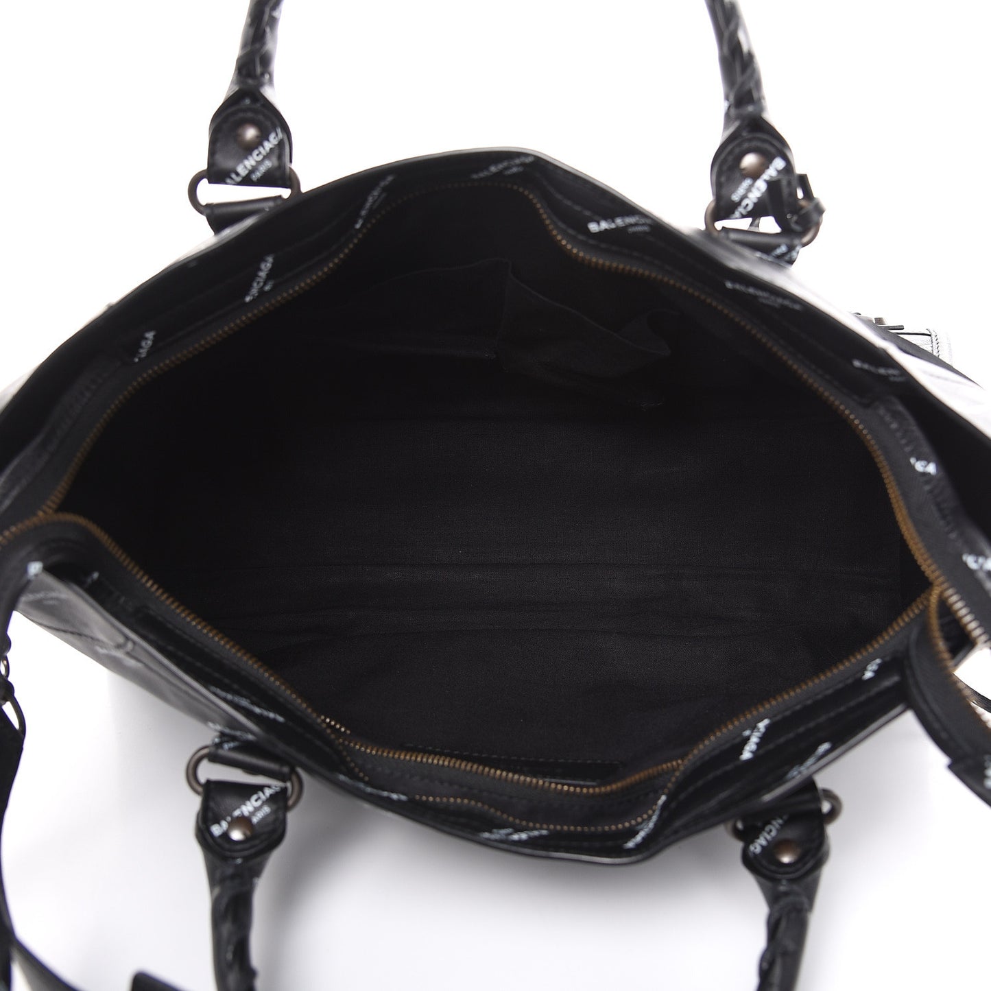 Veau Allover Logo Classic Hardware City Black White