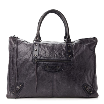 Balenciaga Agneau Classic Hardware Weekender Ink 1 of 11
