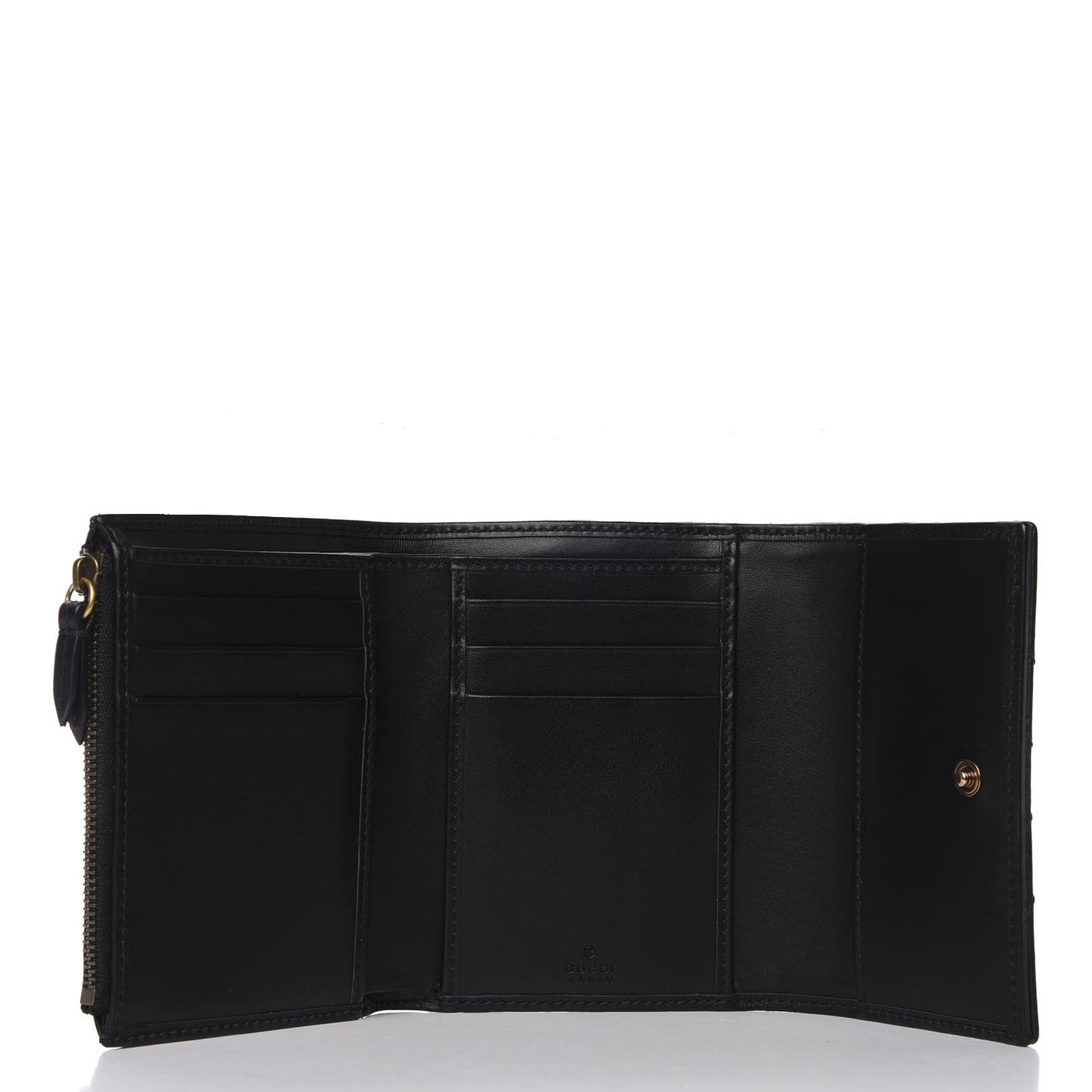 Calfskin Matelasse GG Marmont Wallet Black