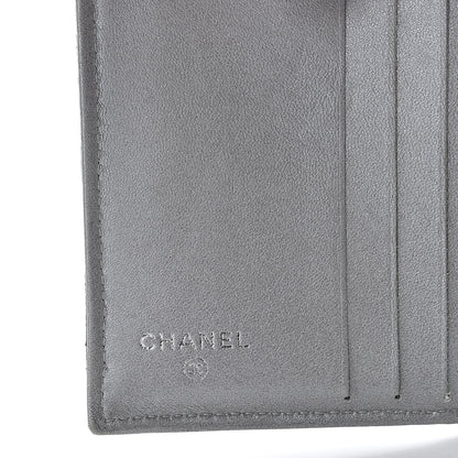 Chanel Lambskin Embossed Camellia French Wallet Black 7 of 11