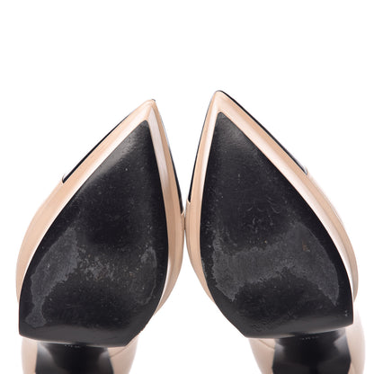 Saint Laurent Cap Toe Janis 105 Platform Pumps Powder 38.5 17 of 18