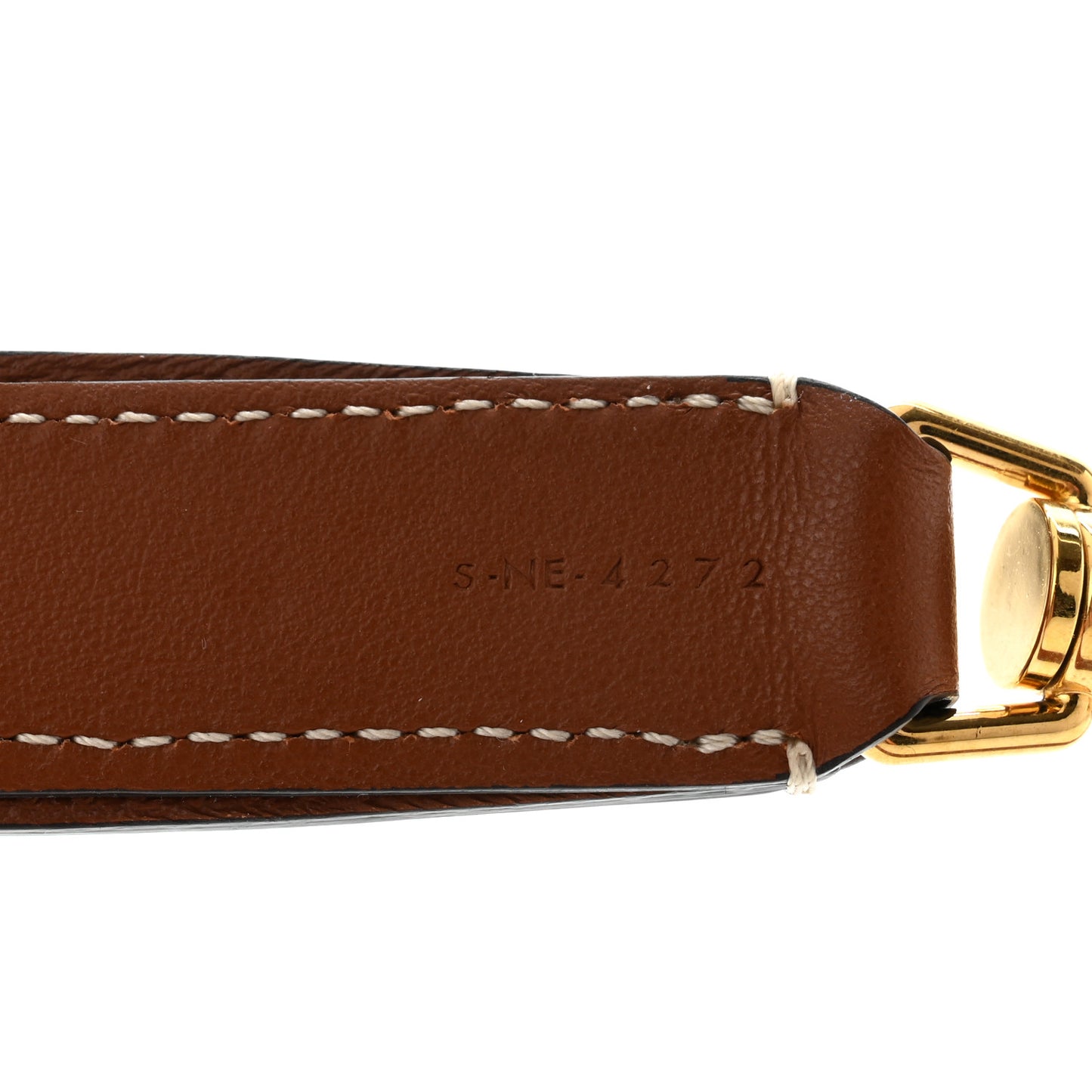 Smooth Calfskin Triopmhe Studs Long Strap Tan
