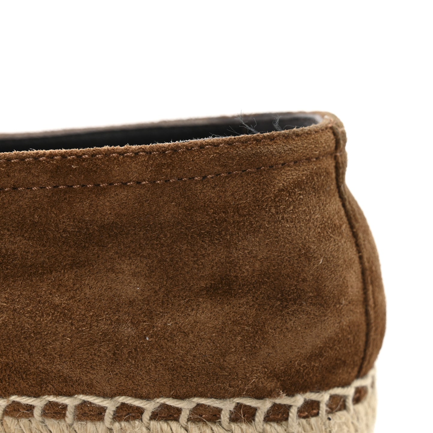 Suede Monogram Espadrilles 36.5 Brown