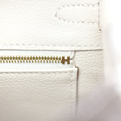 Hermes Epsom Horseshoe Birkin 25 Etoupe Craie 20 of 35