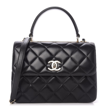 Chanel Lambskin Quilted Small Trendy CC Dual Handle Flap Bag Black 1 of 12