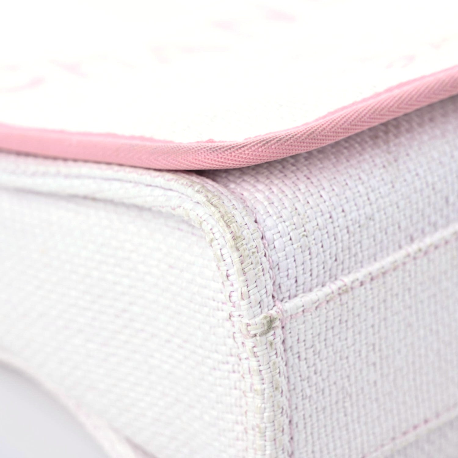 Chanel Woven Straw Raffia Small Deauville Messenger Light Pink 5 of 17