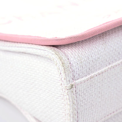 Chanel Woven Straw Raffia Small Deauville Messenger Light Pink 5 of 17